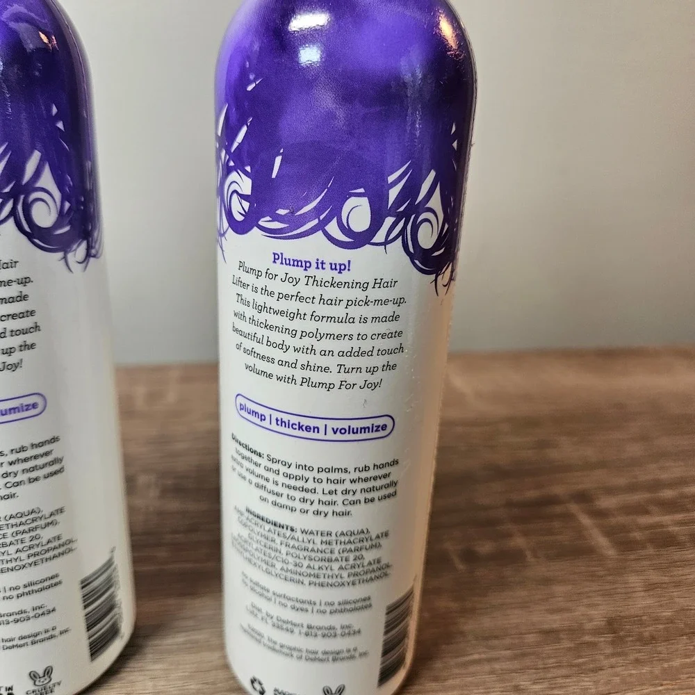 Not Your Mothers Plump For Joy Thickening Hair Lifter 8oz Spray 3 Pack Bundle